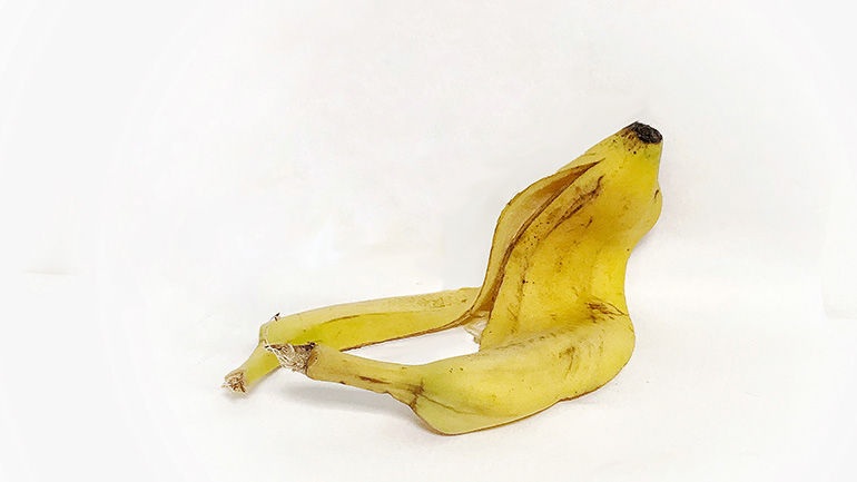 Bananskal.