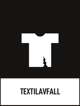 Symbol för Textilavfall