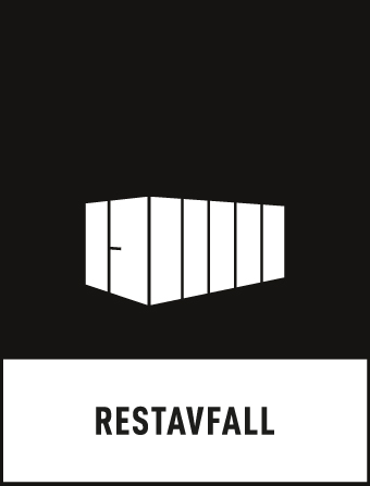 Symbol för Restavfall till sortergården