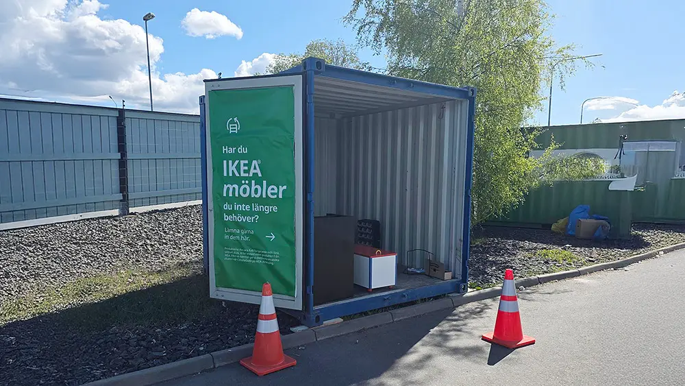 En bod avsedd för Ikea-varor.